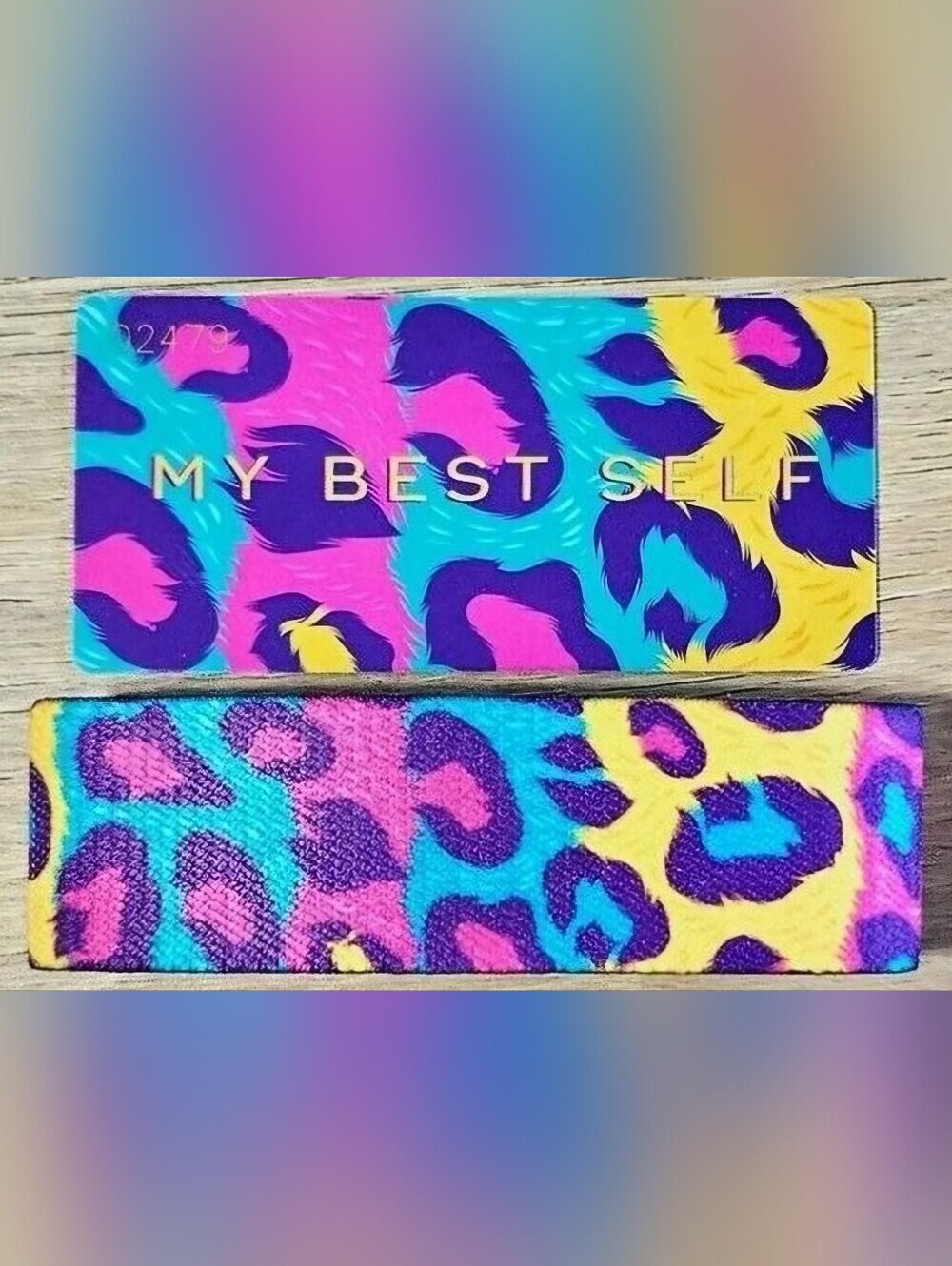 ZOX "MY BEST SELF" #2479 NEW positive affirmations rainbow leopard wristband
